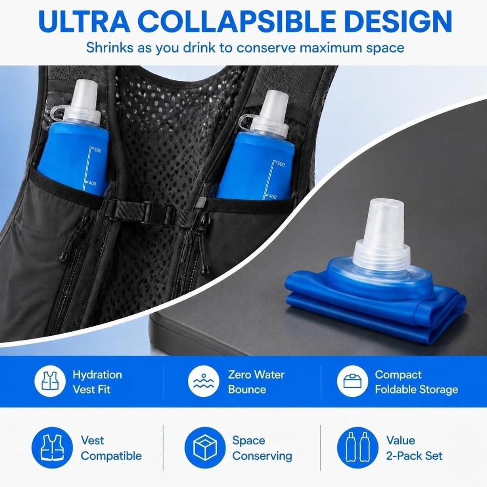 2 Pack Convenient TPU Collapsi - Water Bag Collapsible 评论和价格