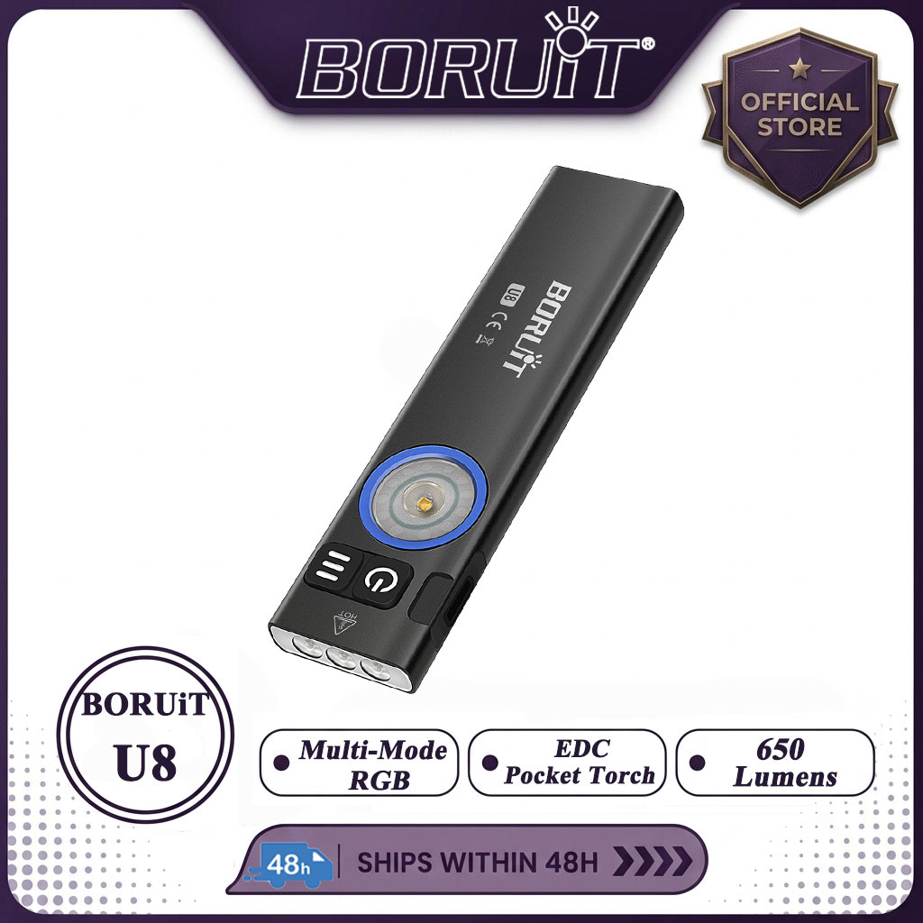 BORUiT U8 650LM EDC LED Flashl - Fishing Kit Compact 评论和价格